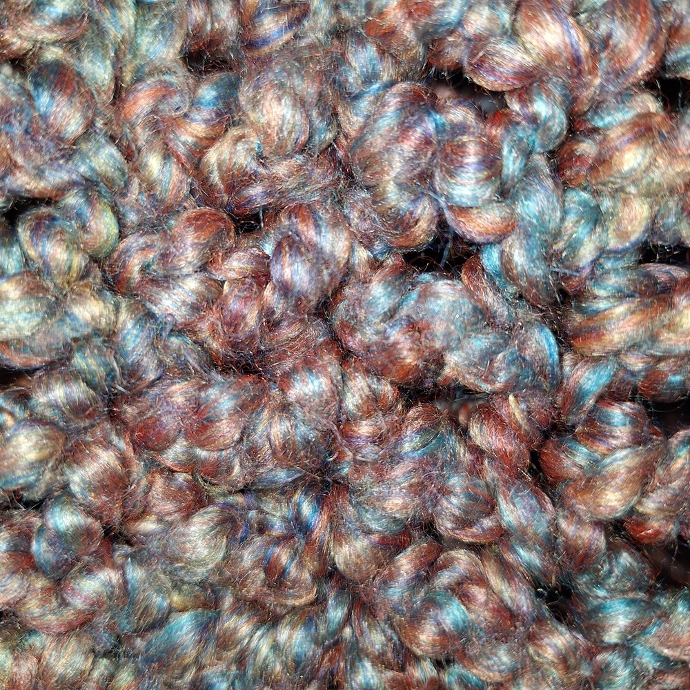 Multicolor Hand-Knit Infinity Scarf - Picture 5 of 7